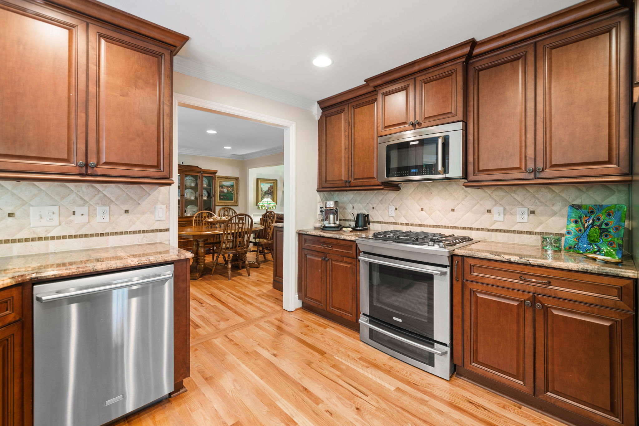 View into Dining Room AND CHECK OUT the Mobile Kitchen Island