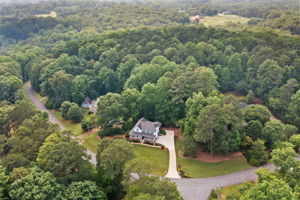 Aerial View-lush yard and trees