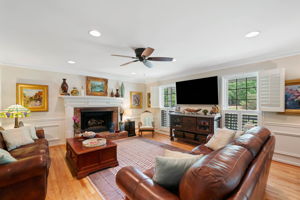Great Room-LOOK! Plantation Shutters Throughout the home