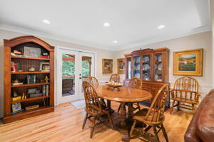 Dining Room has direct access to covered deck