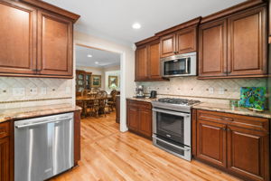 View into Dining Room AND CHECK OUT the Mobile Kitchen Island