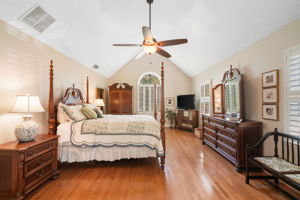 Primary Bedroom with Vaulted Ceiling