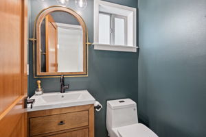 Exquisitely remodeled powder bathroom