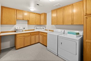 Incredible storage in the laundry room!