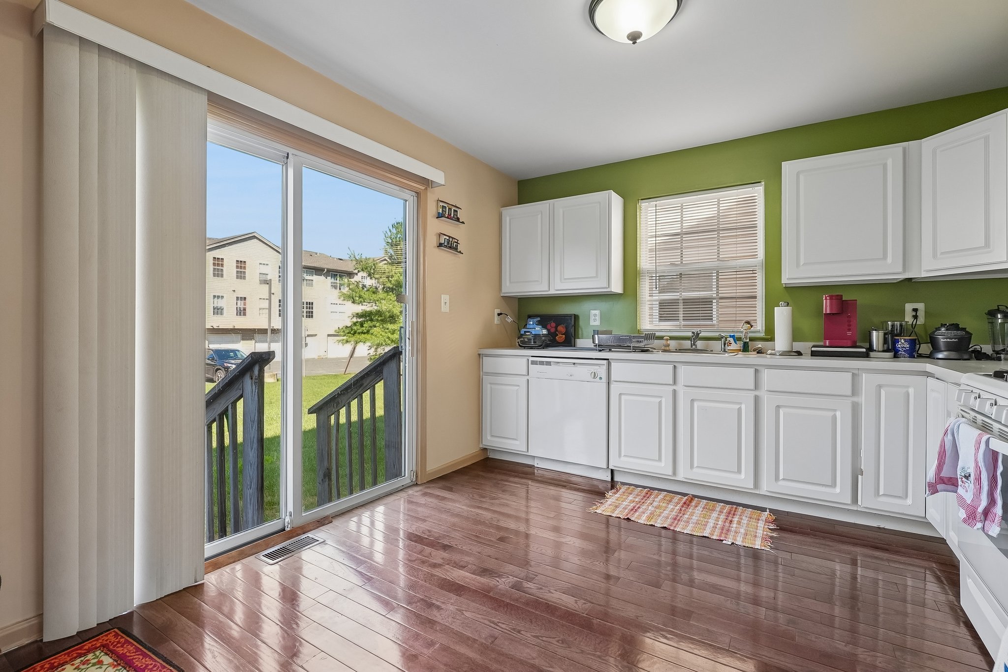 Kitchen and slider to backyard