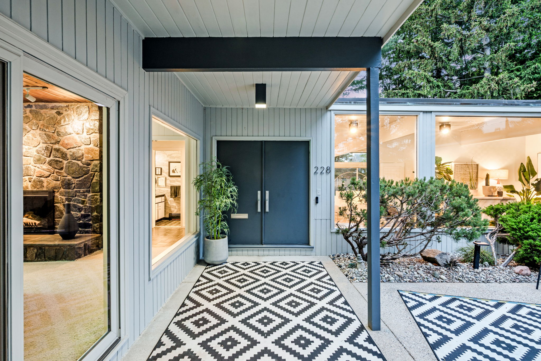 Covered Double Door Entryway