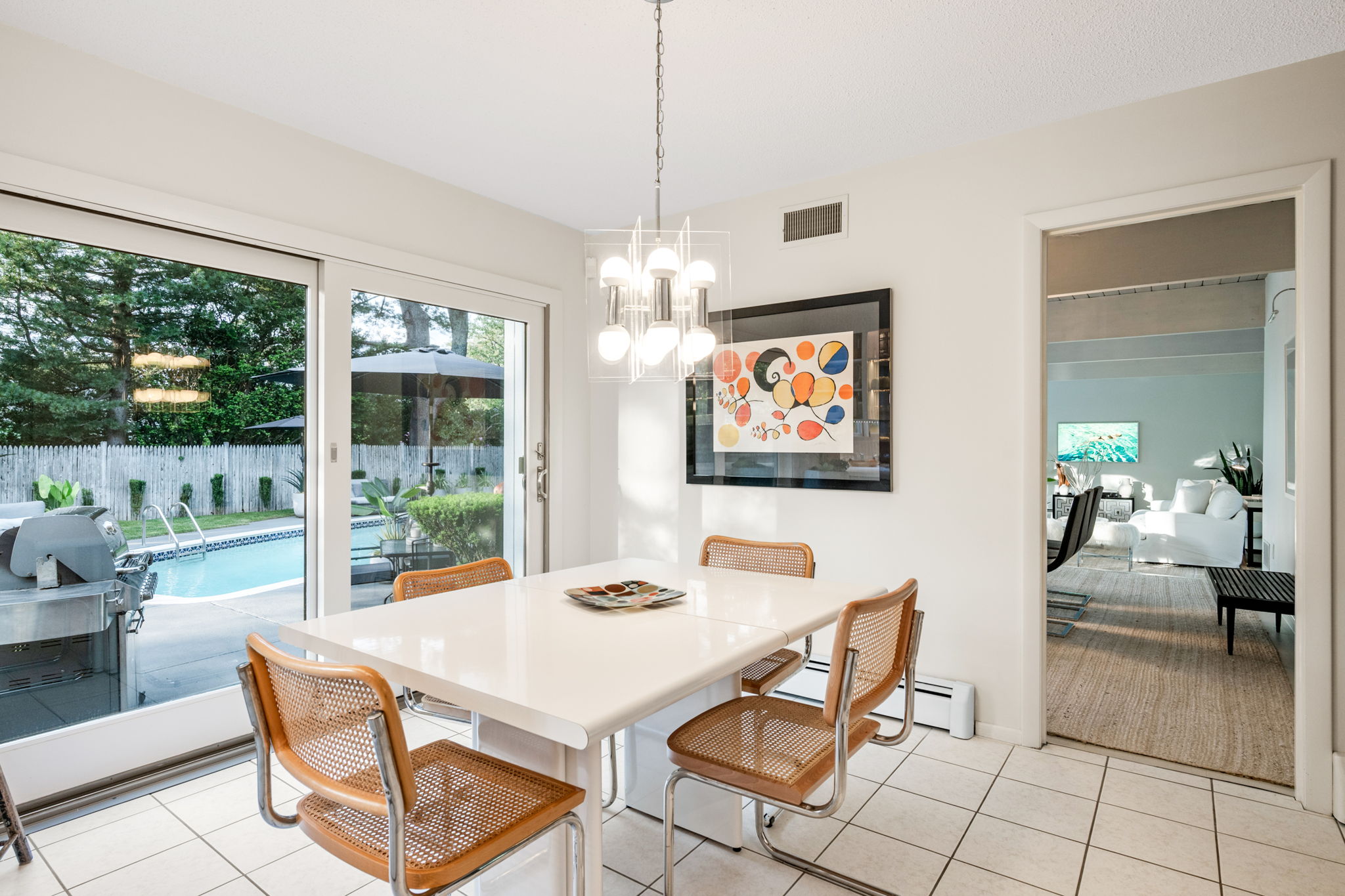 Access the grille and pool!