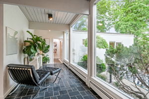 Slate tile flooring