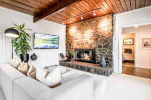 Commanding Stone Fireplace