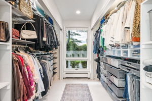 Custom outfitted walk-in closet