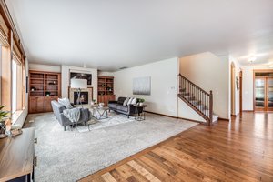 Open concept living room/kitchen & dining areas