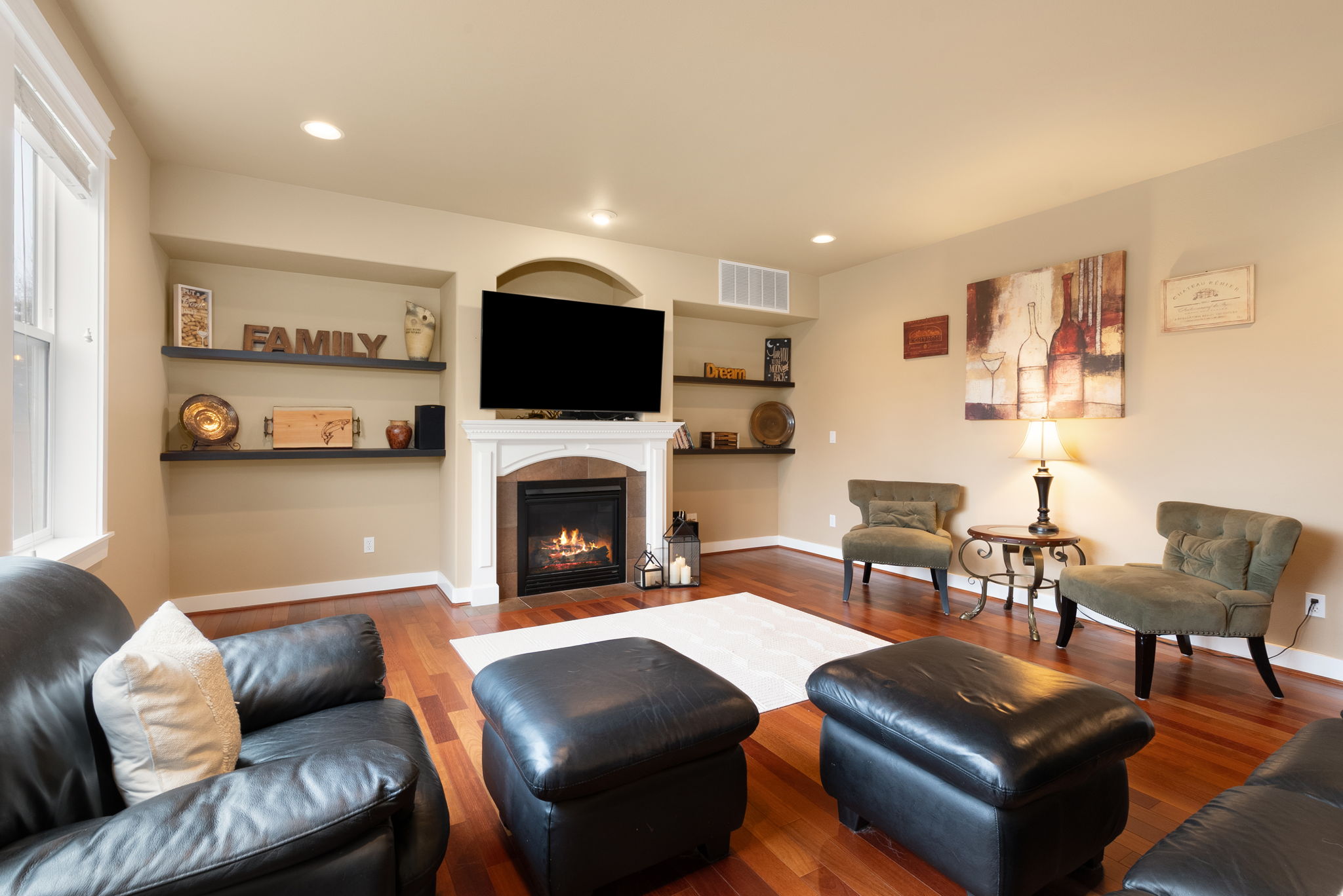 Make it your cozy place to snuggle and watch movies.