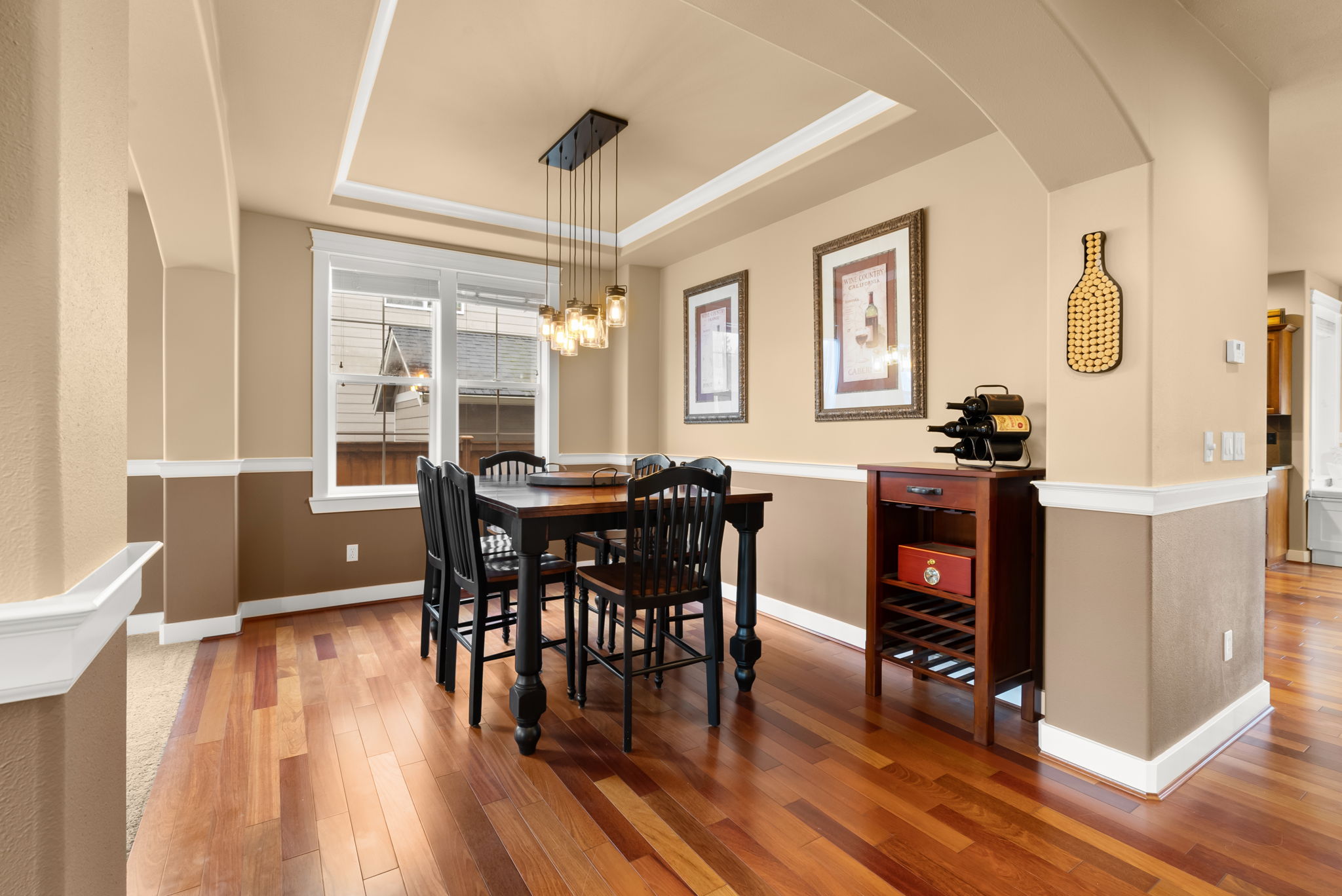 Formal dining room showcasing exceptional craftsmanship.