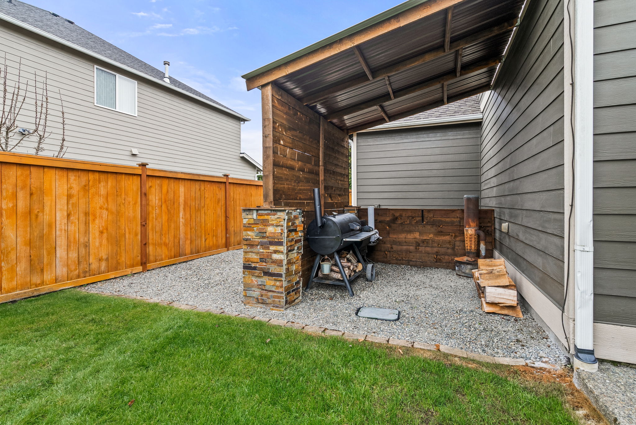 Extra covered storage.