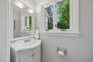 Convenient first floor powder room.