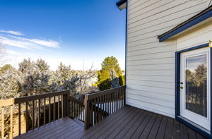 View from the Deck of the door leading into the Kitchen area