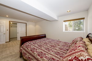 Basement Bedroom view of the big walk-in closet