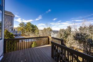 Upper level deck off of the Kitchen
