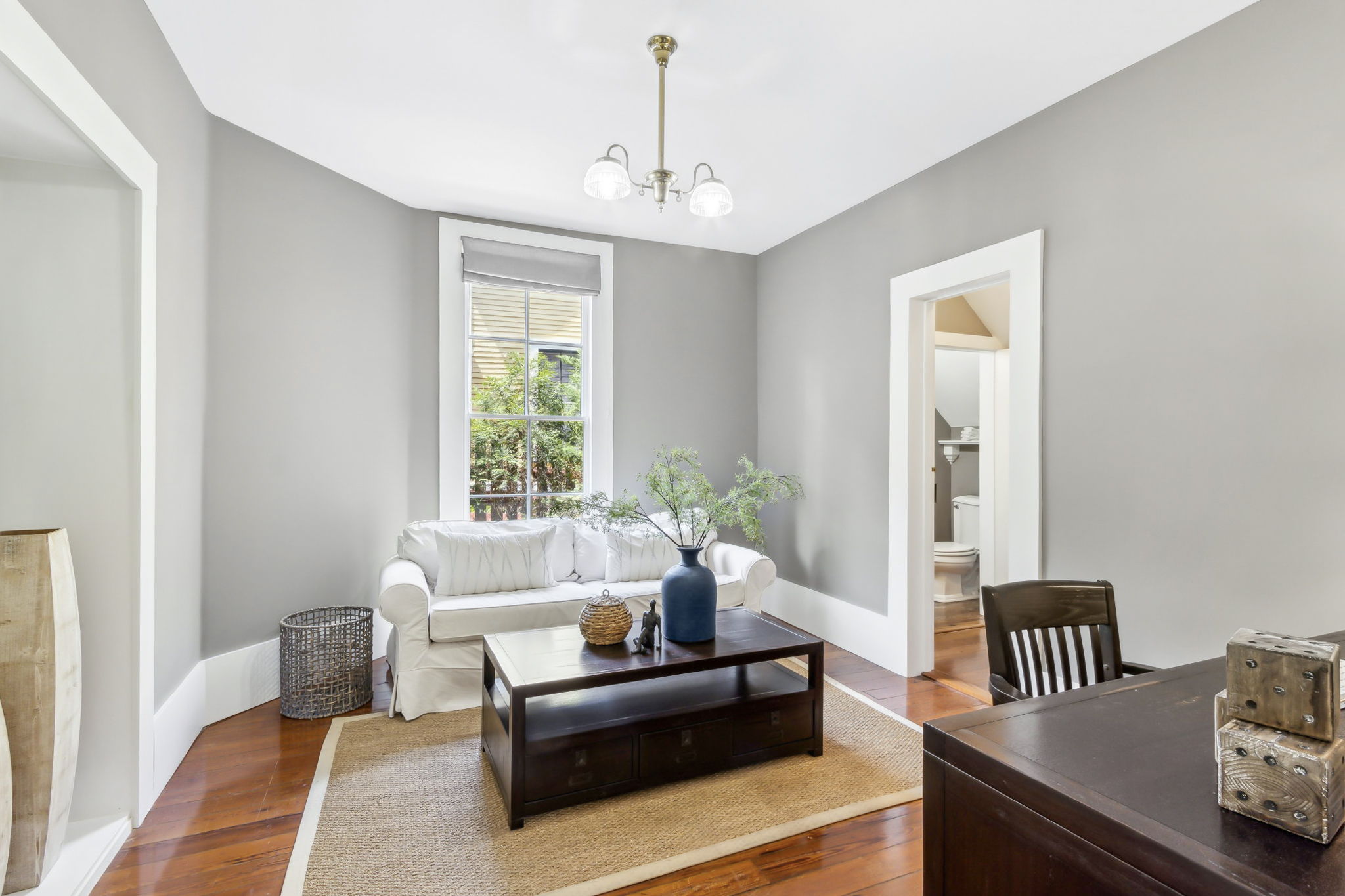 The first floor offers a unique find in historic homes ...