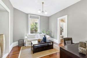 The first floor offers a unique find in historic homes ...