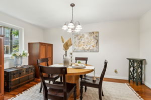 ...offering the perfect spot for casual meals and morning coffee.