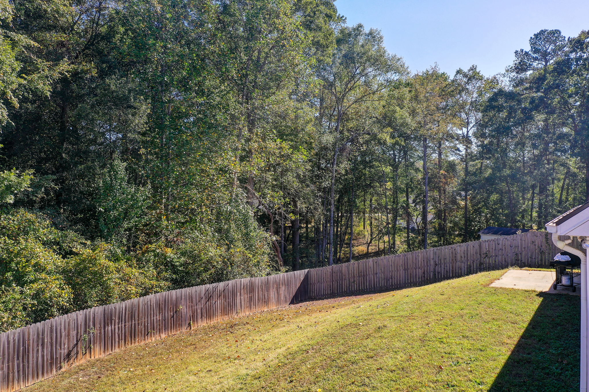 33 Aerial Back Yard w Patio Reference