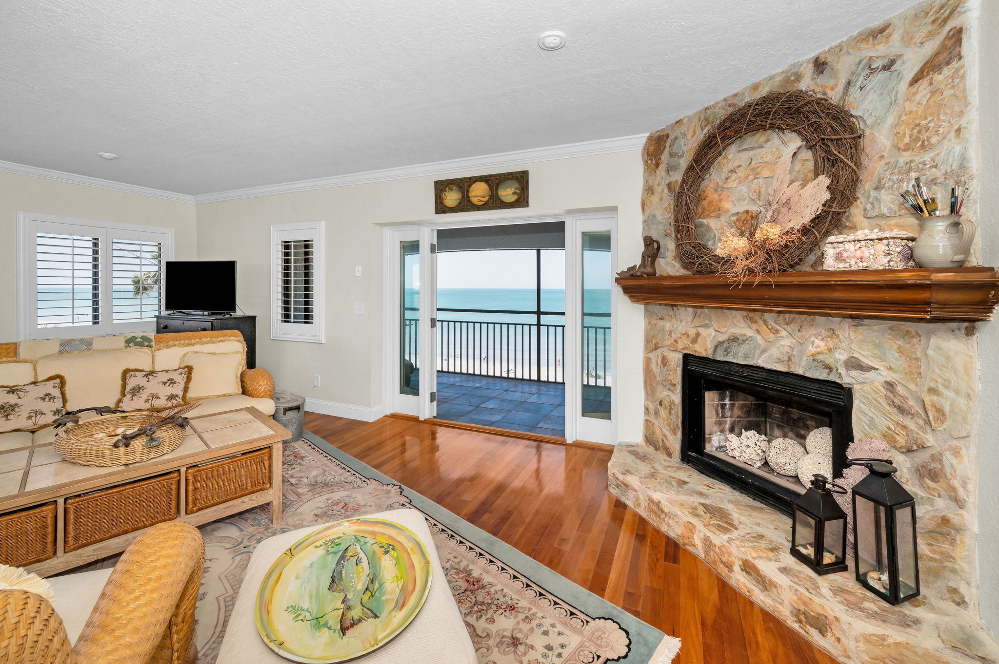 Upper Level Primary Bedroom With Fireplace/