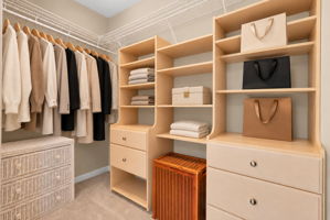 Primary Bedroom Closet Virtual Staged
