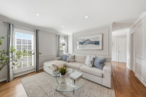 Recessed lighting and custom window blinds