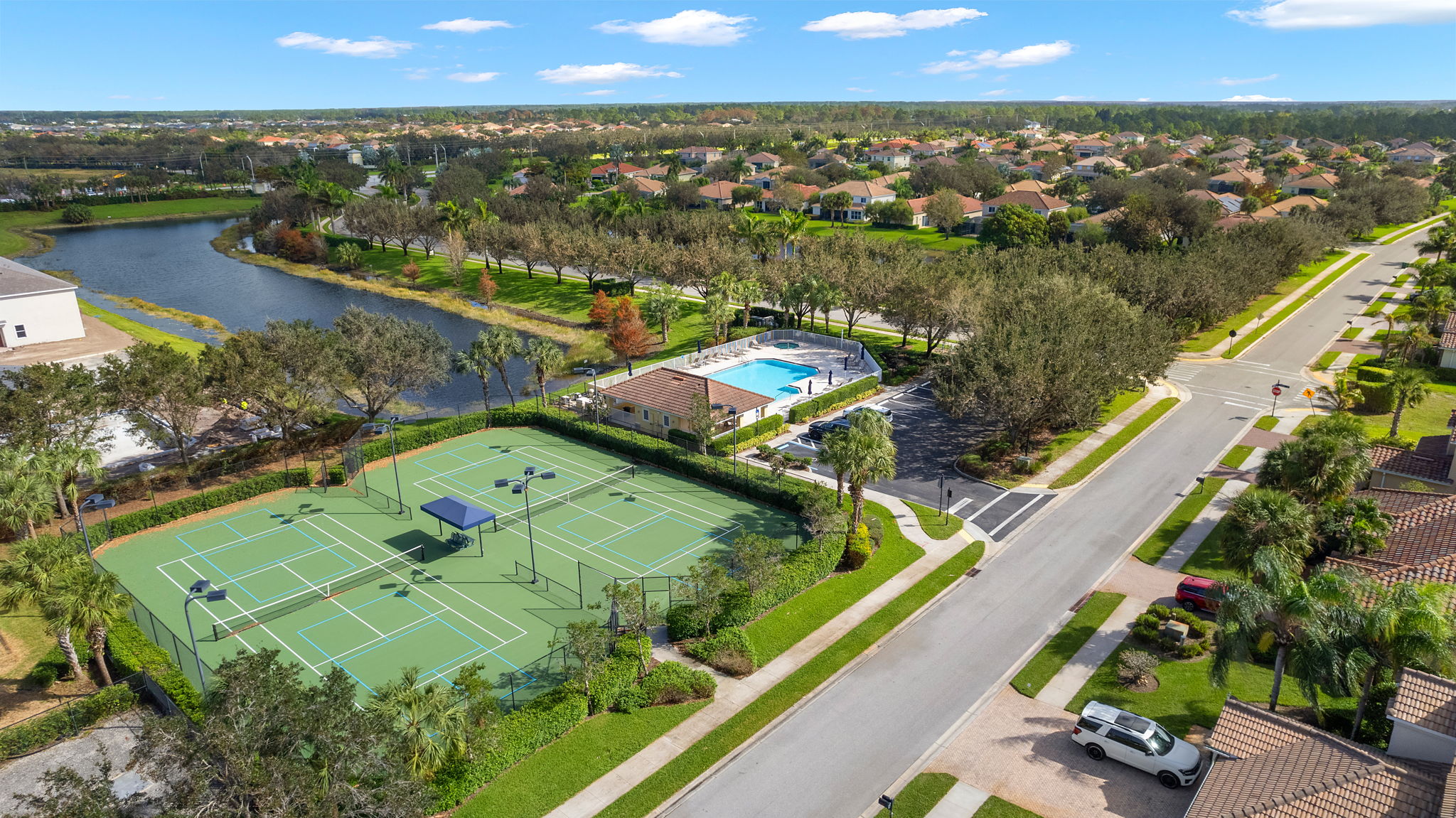 Aerial Tennis Courts