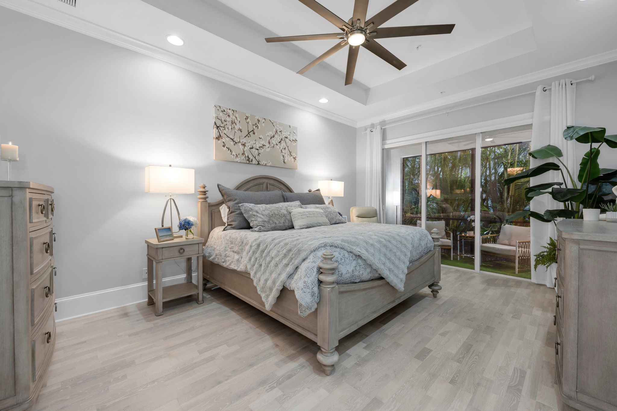 Spacious Primary Suite with cozy lanai.