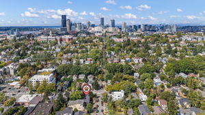 Looking northeast across the neighborhood toward Lake Washington.