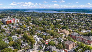 Looking southeast across the neighborhood toward Lake Washington.