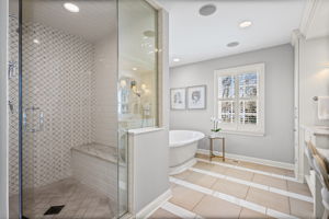 Primary Bathroom with steam shower and soaking tub