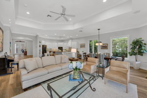 Another view from the family look looking at the dining room and kitchen.