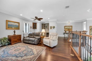 The loft has a bar with beverage refrigerator and this area can be made into a 5th bedroom or play area.