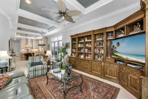 Ceilings have been custom painted in kitchen, breakfast room and family room.