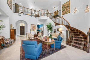 While the stairs are an easy way to the three bedroom above, there is also an elevator in this residence.