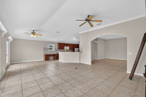 Kitchen, Dinette, and Living Room