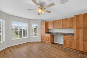 SeSecond Bedroom with Custom Desk and Cabinetry