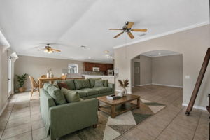 Kitchen, Dinette, and Living Room-Virtually Staged