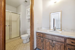 The Primary bedroom boasts a private 3/4 bath and large walk in closet