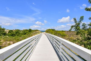 Private walkway to the bay