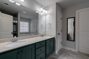 Primary bathroom with double vanity