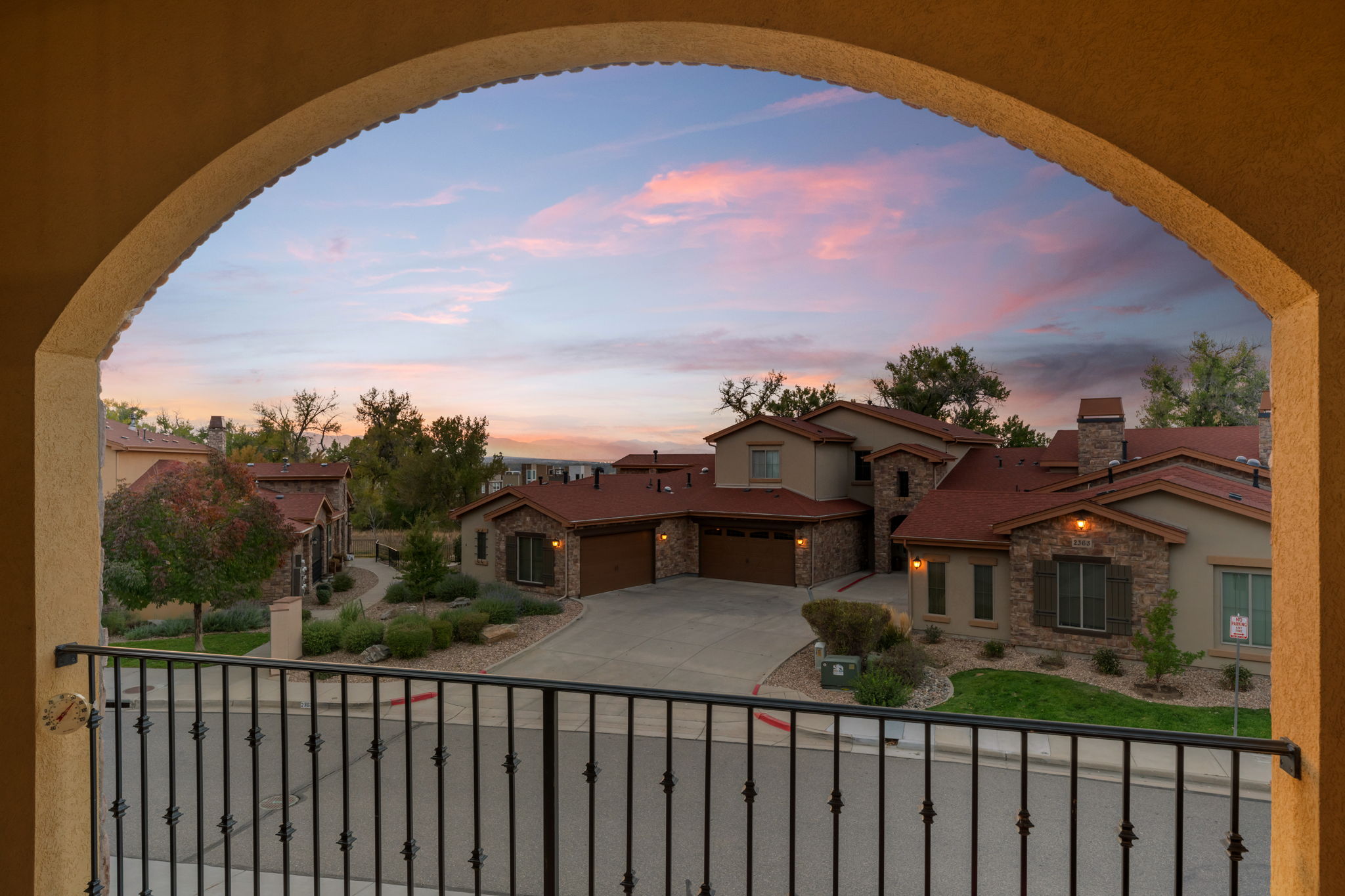 Bonus view of sunset from your private balcony