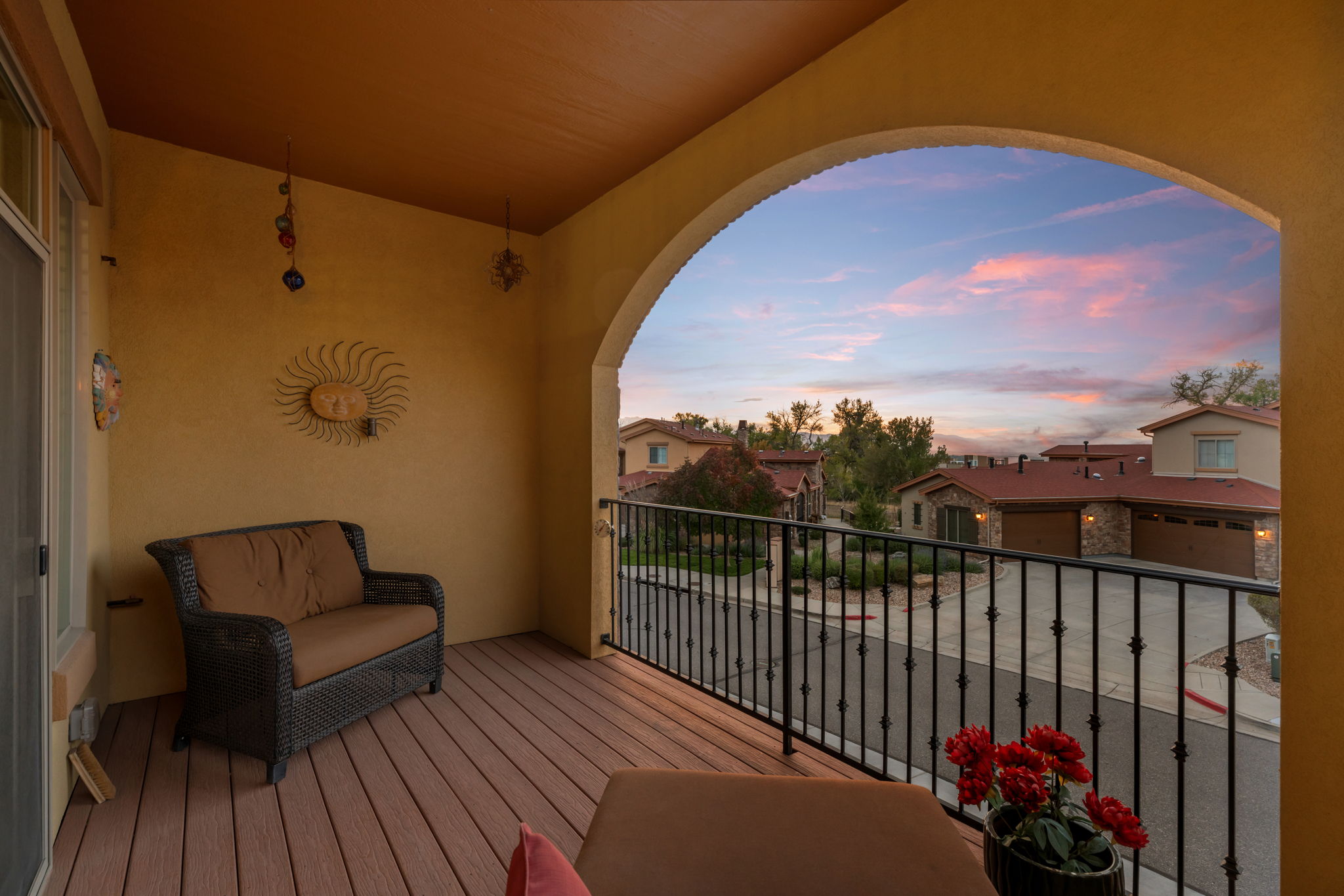 Enjoy beautiful sunsets from your private balcony