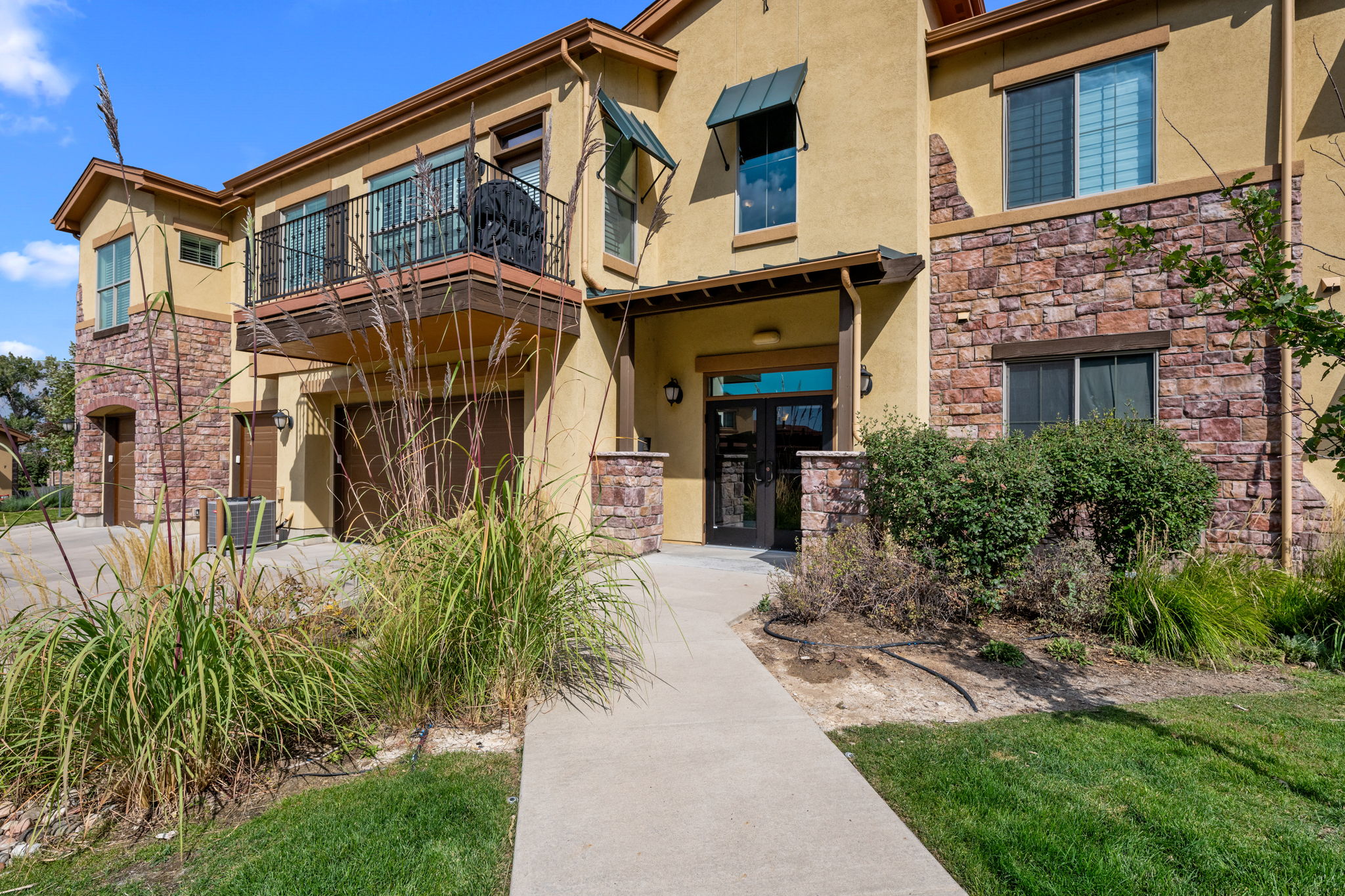 View of building door which faces west