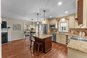 Kitchen, Family Room, and Breakfast Area