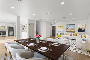 Large living/dining area to enjoy family gatherings. Space is virtaully staged.
