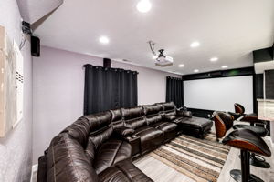 The movie projector & screen stay with the home!
